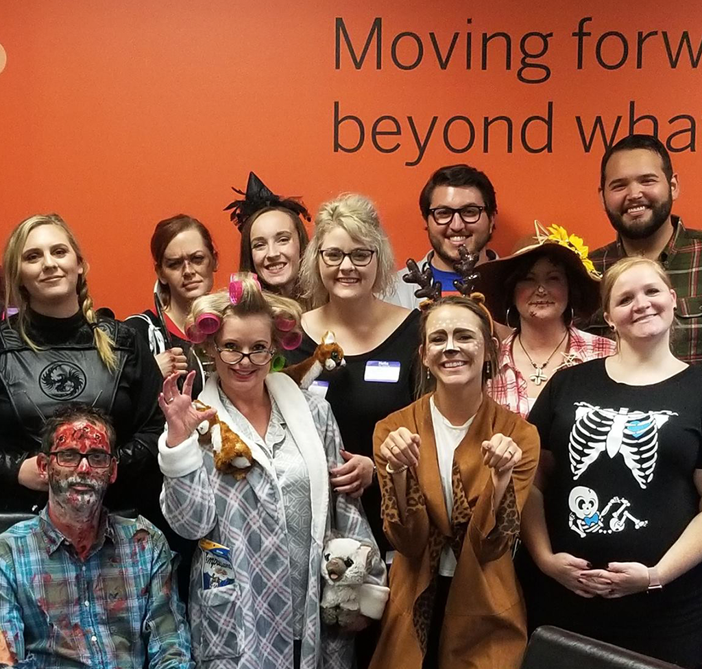Premium Bentonville employees celebrating Halloween