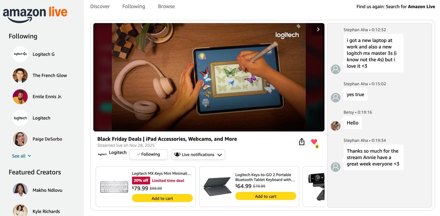 Logitech Amazon Live - Premium Retail Services